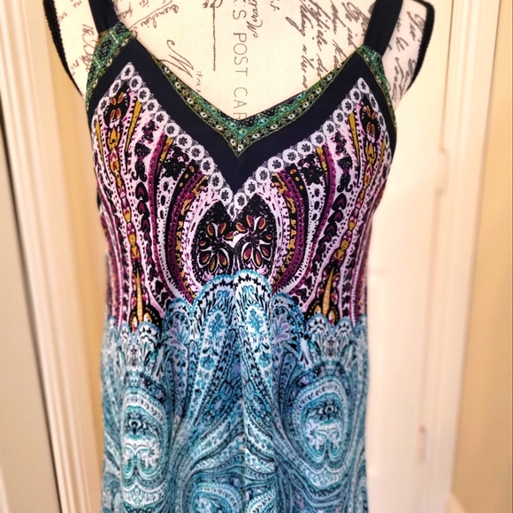 AB Studio Boho Paisley Print Summer Dress - Picture 10 of 16